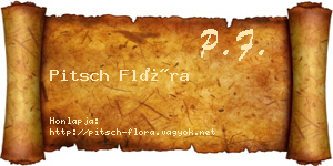 Pitsch Flóra névjegykártya